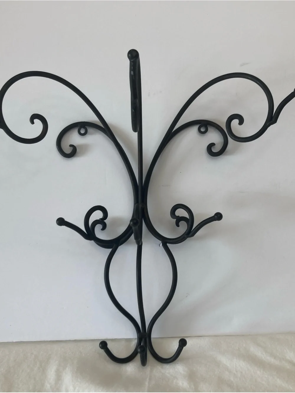 Black Decorative Metal Wall Hook for coats, jewelry hats etc. Brand Unspecified
